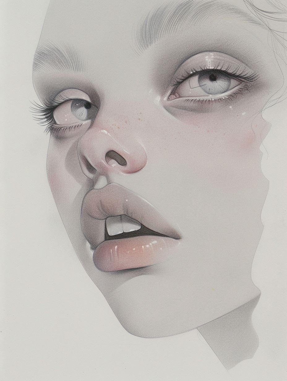 Ethereal Graphite Portrait Study