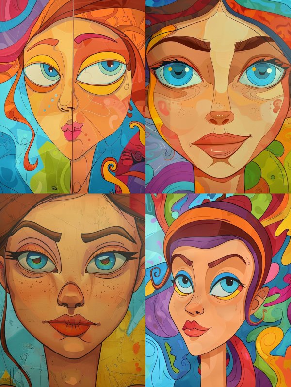 Vibrant Psychedelic Portrait