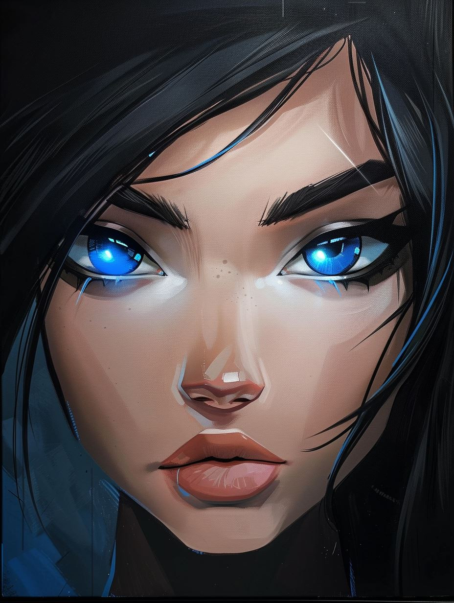 Cybernetic Gaze Neon Soul