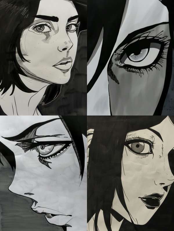 Noir Ink Portrait Study