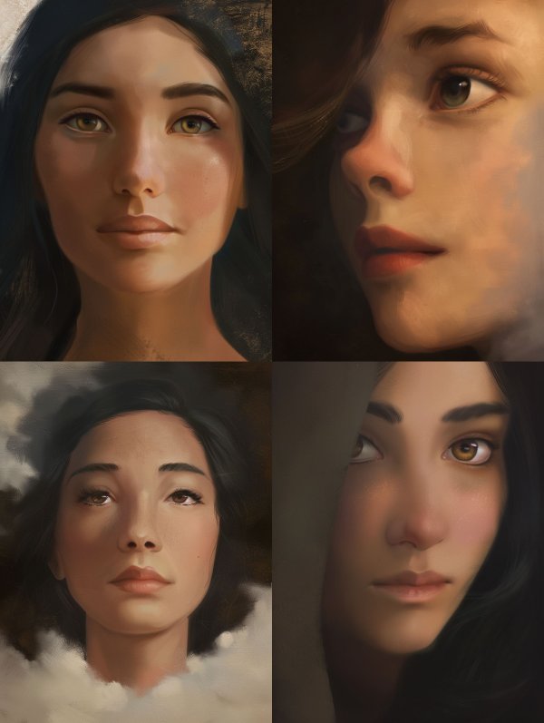 Ethereal Glow Digital Portrait