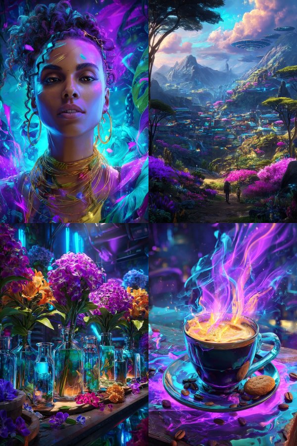 Neon Astral Goddess