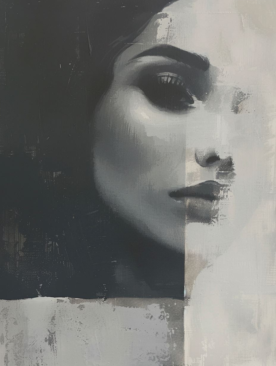 Fragmented Monochrome Portrait Study