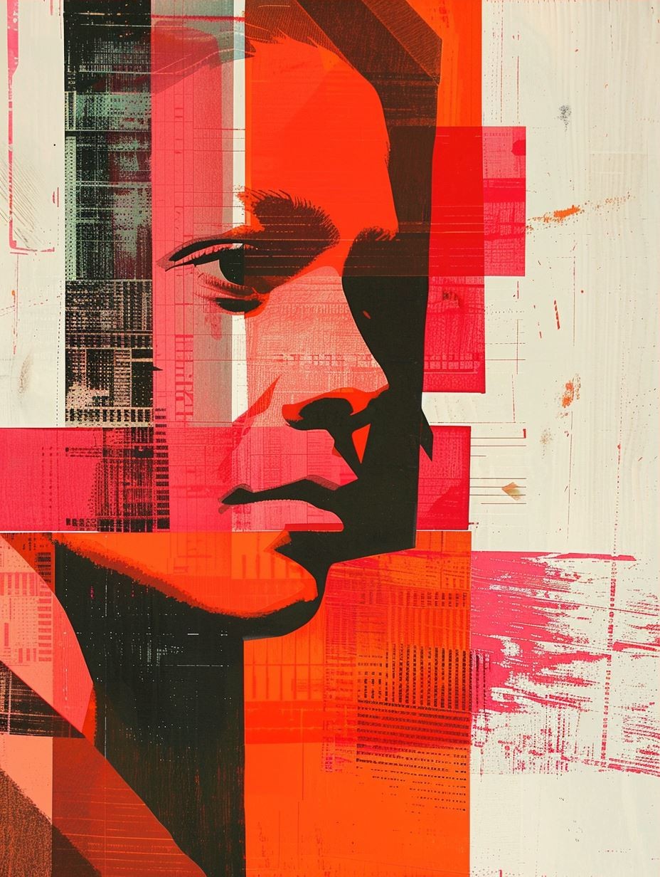 Crimson Glitch Portrait - Image 3