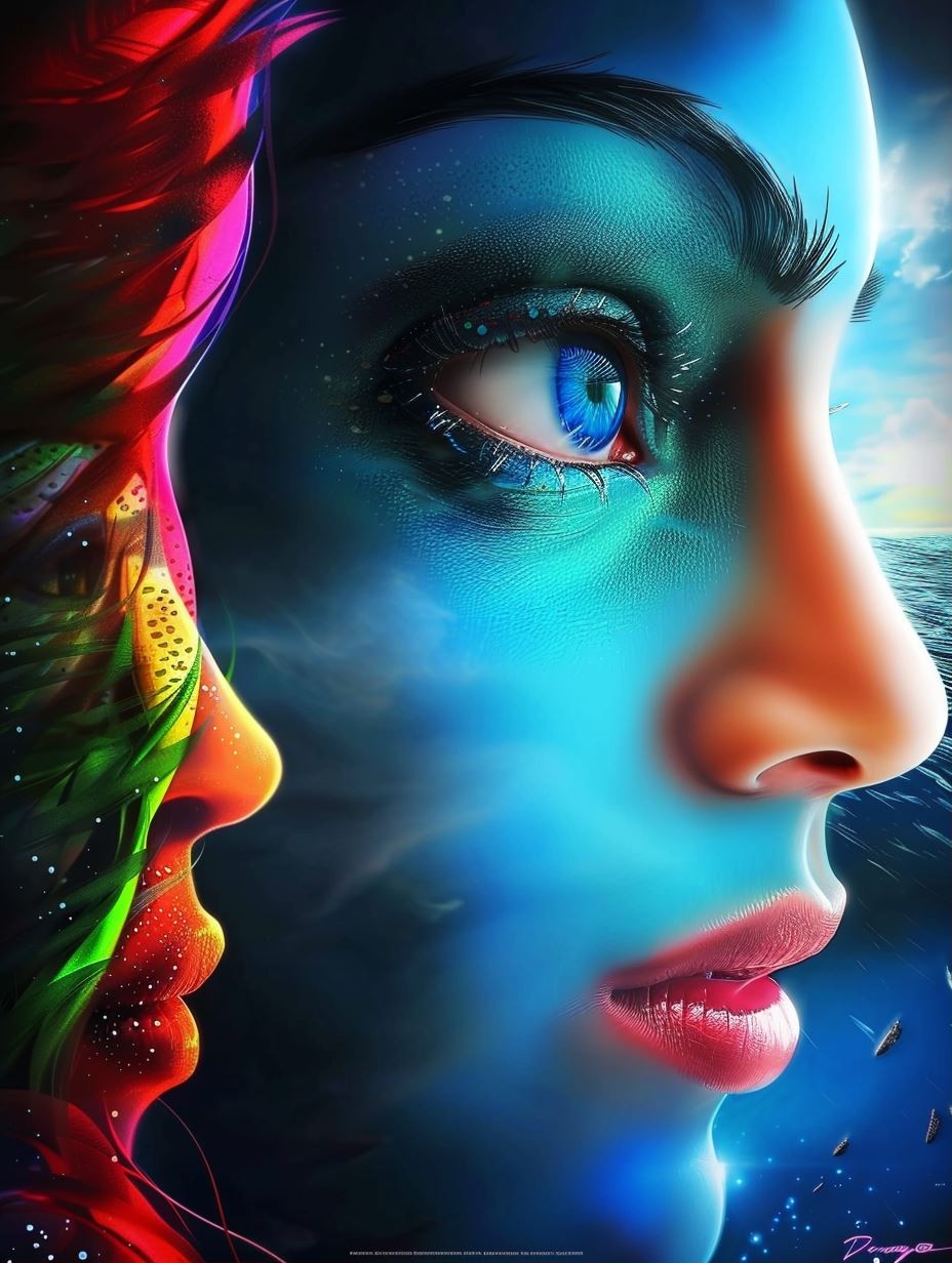 Celestial Azure Gaze