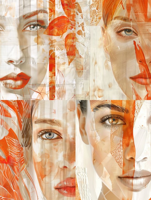 Autumnal Fragmented Portrait Study