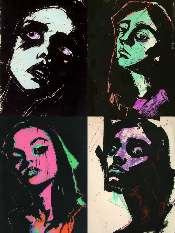 Noir Halftone Gothic Portrait