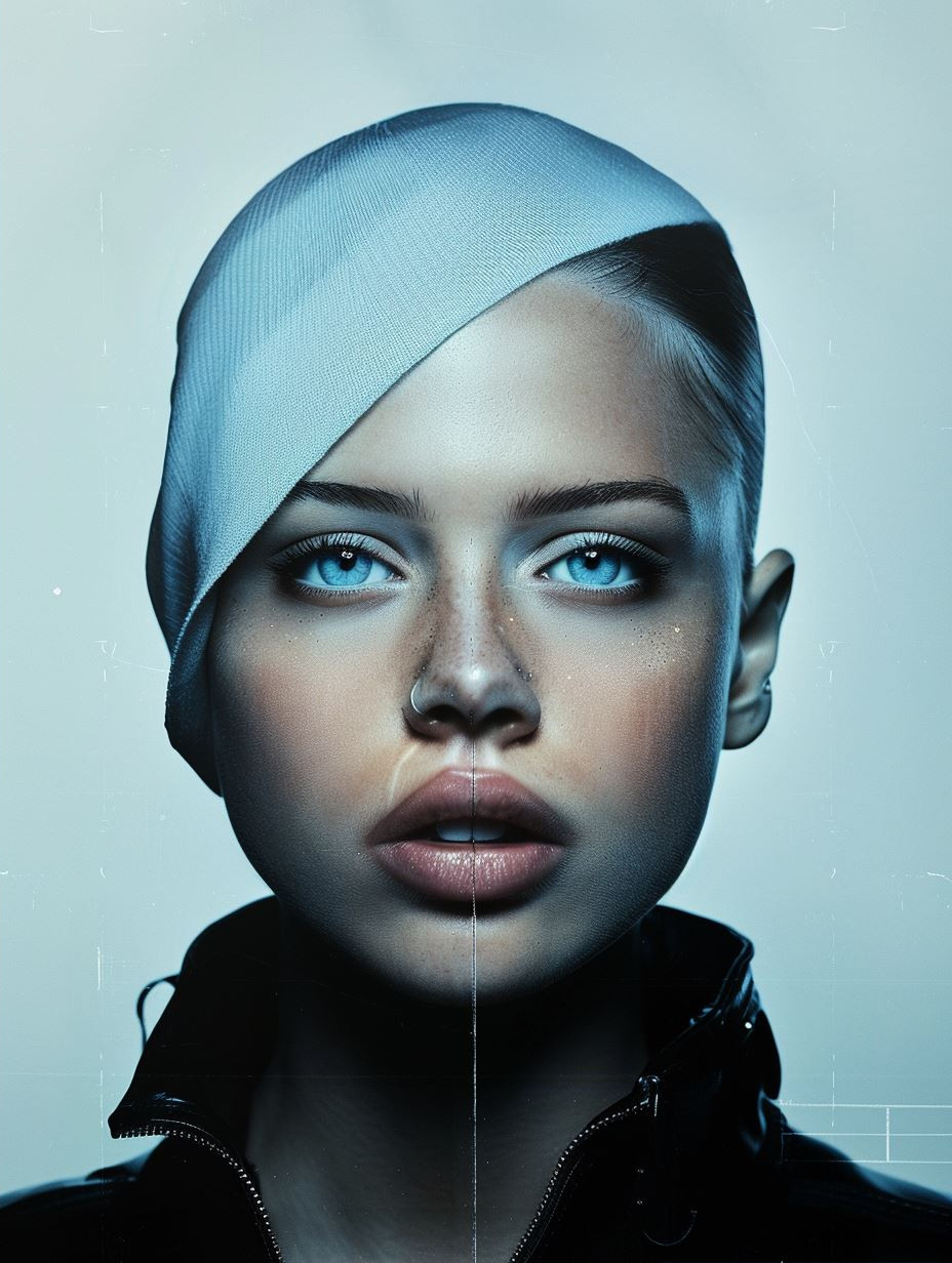 Neon Cybernetic Human Interface