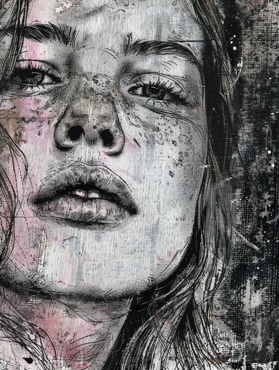 Gritty Charcoal Portrait Study