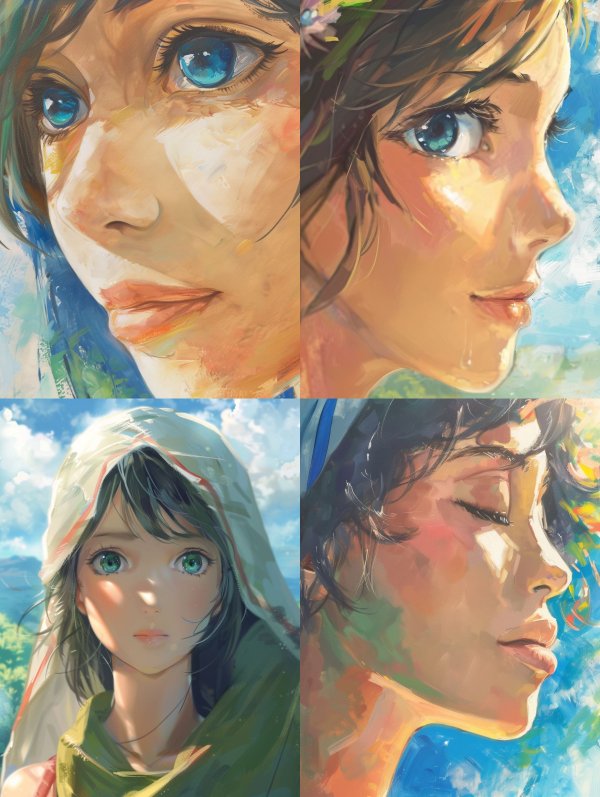 Ethereal Gaze of Sunlit Youth