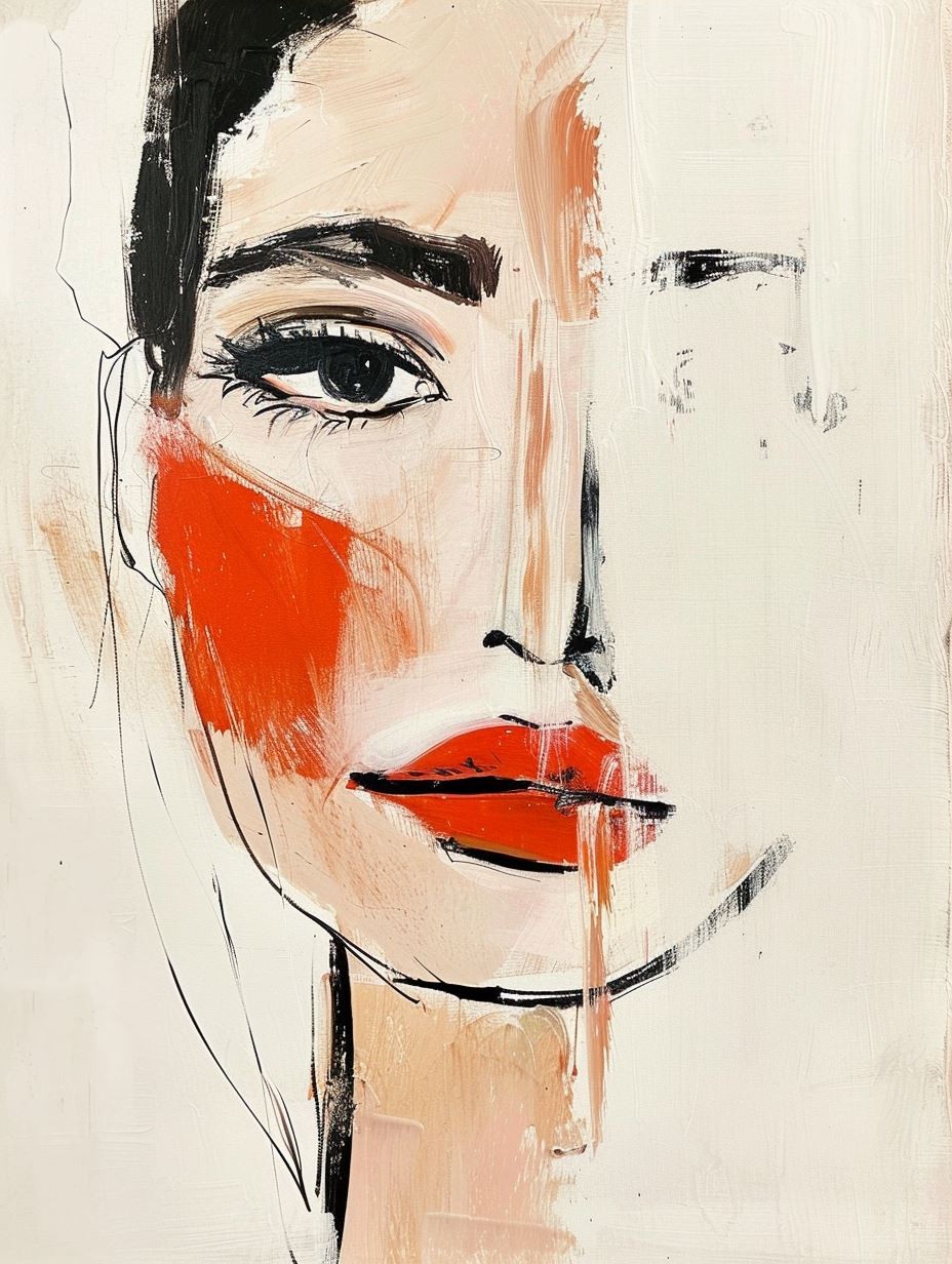 Ethereal Brushstroke Portrait