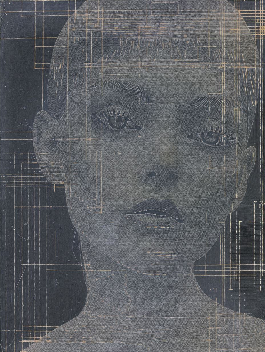 Ethereal Digital Fragment Portrait