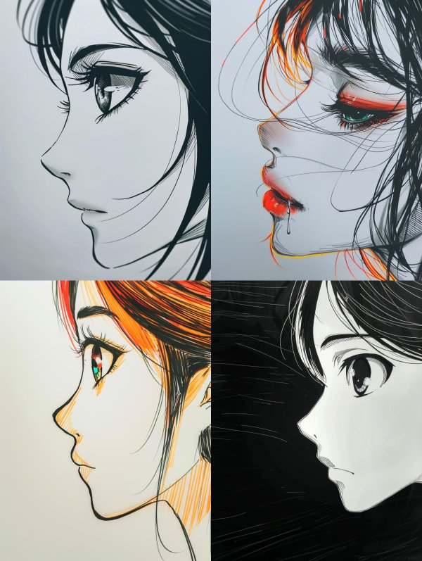 Melancholic Ink Manga Portrait