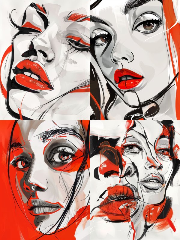 Crimson Ink Elegance