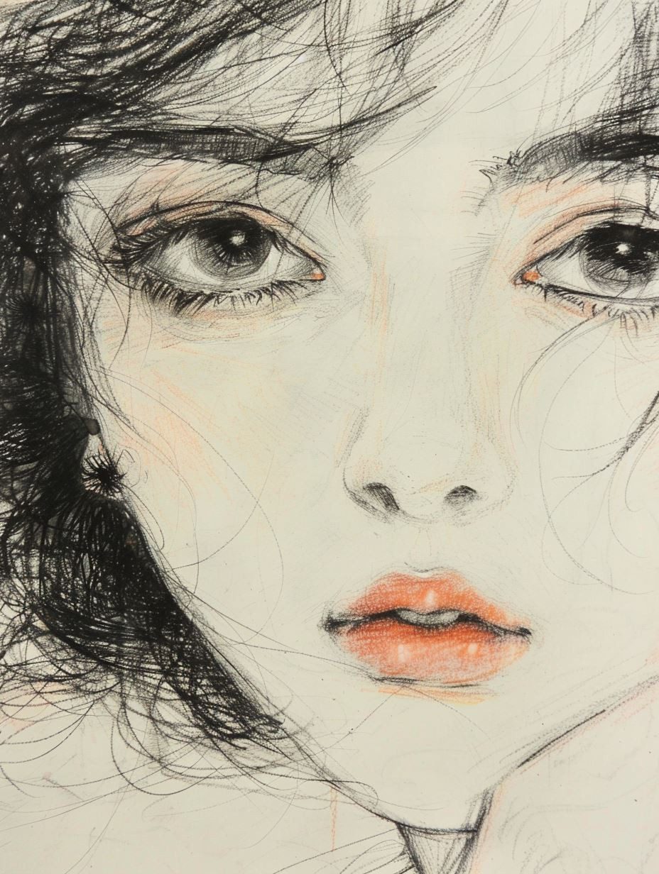 Ethereal Graphite Portrait Study