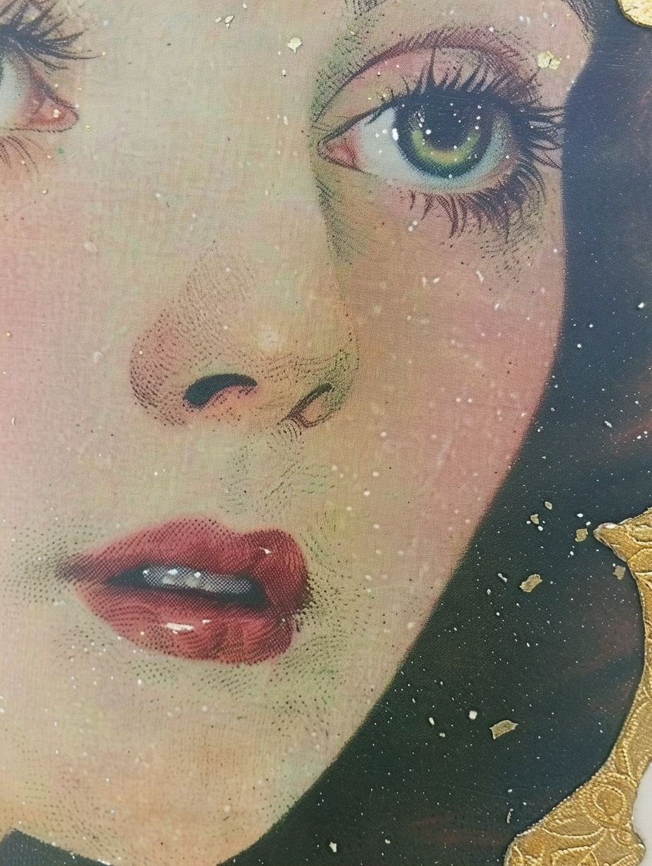 Celestial Gaze in Gold Dust