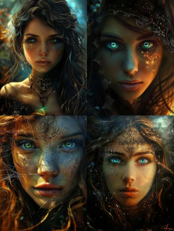 Mystic Gaze of Ethereal Shadows