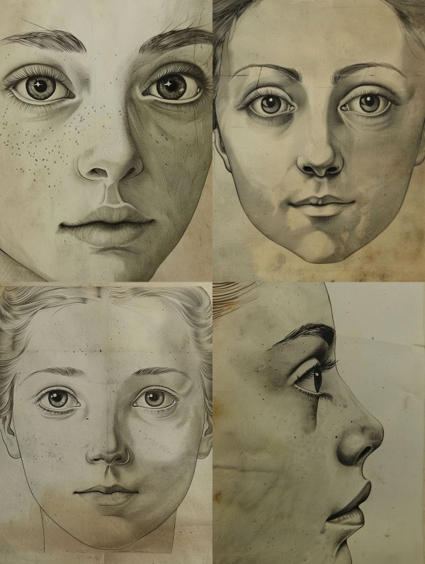 Intricate Stippled Portrait Study
