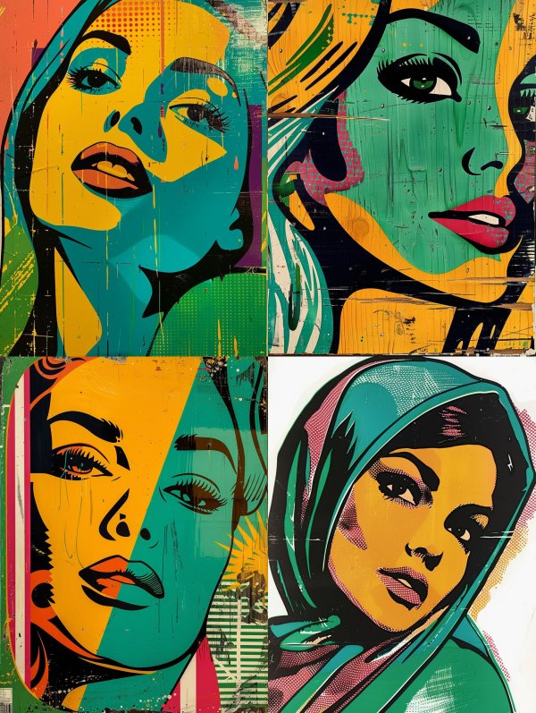 Vibrant Pop Art Portrait Series