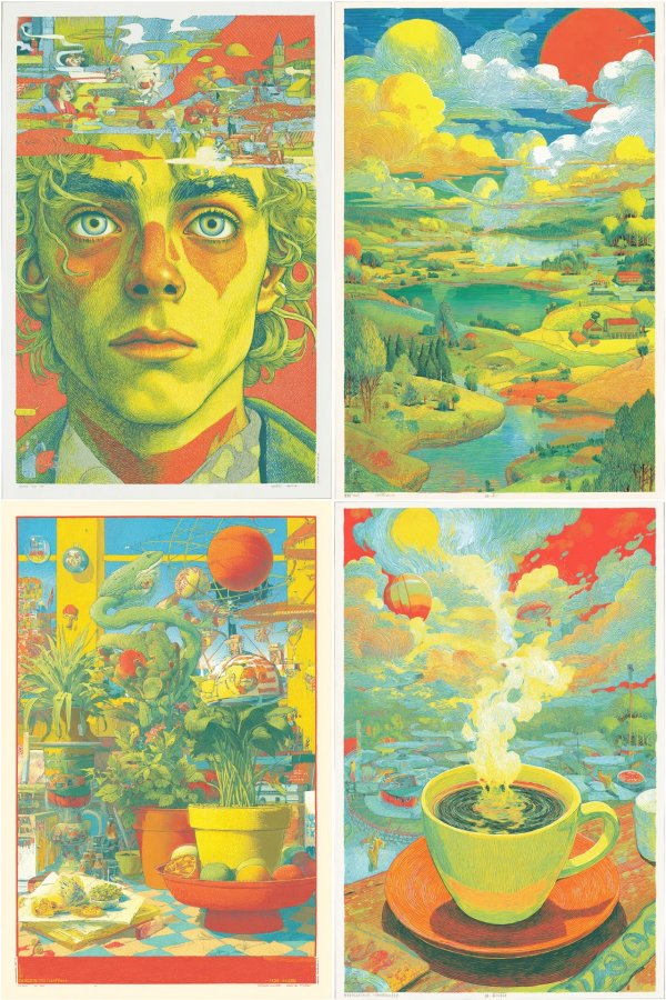 Chromatic Dreamscape Portrait