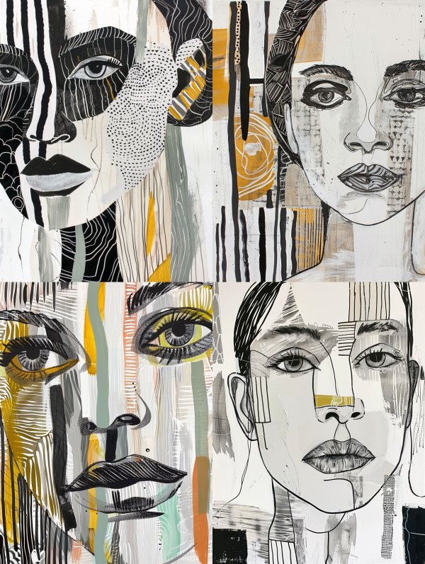 Abstract Linear Portrait