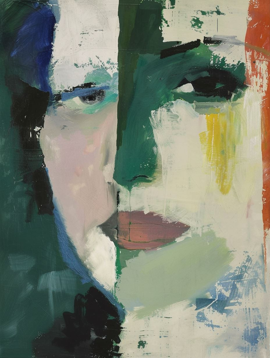 Fragmented Gaze in Abstract Color
