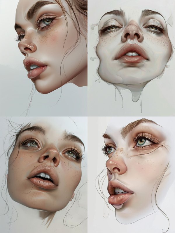 Ethereal Hyper-Realistic Portrait Studies