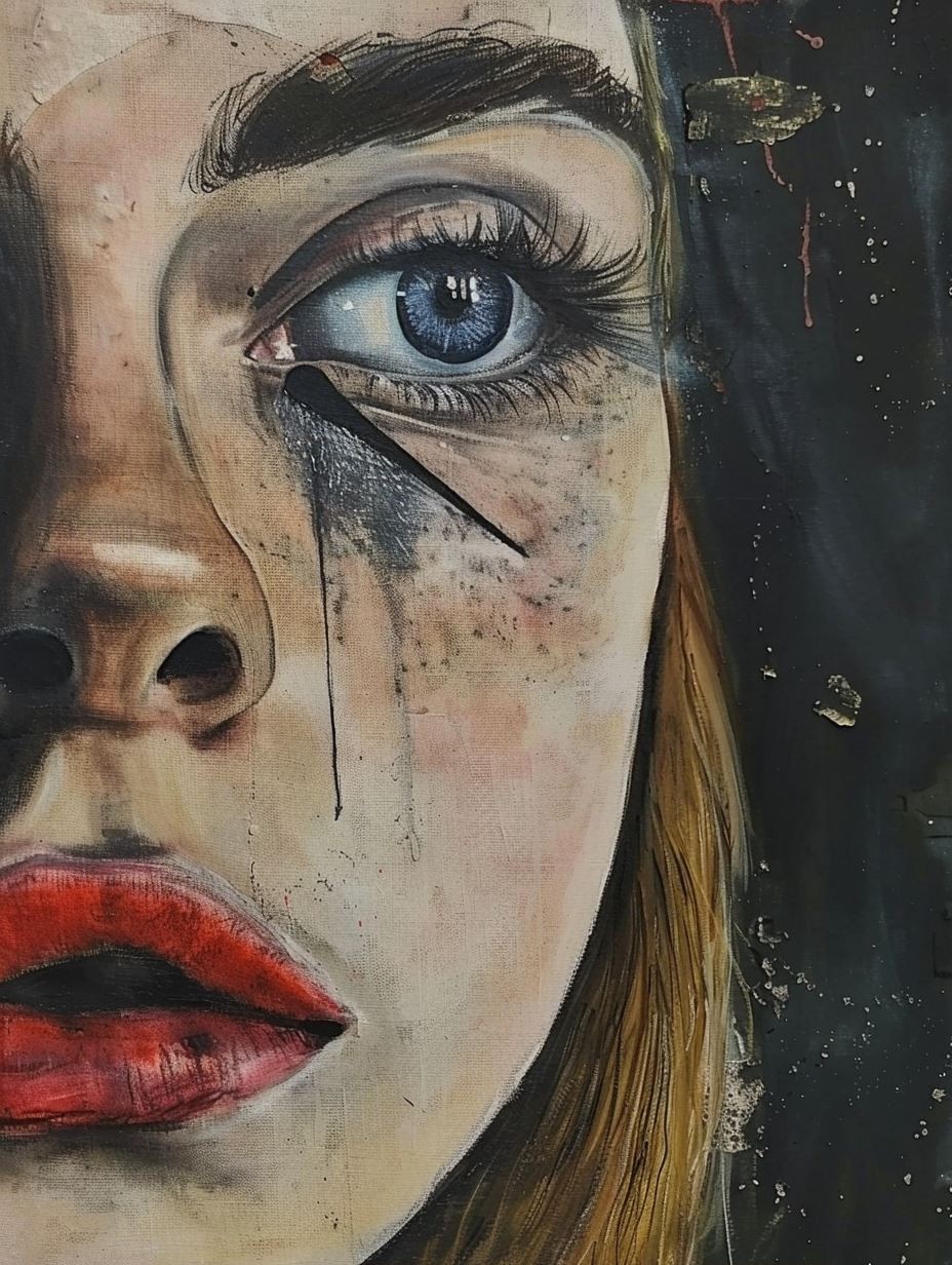 Melancholic Canvas Gaze