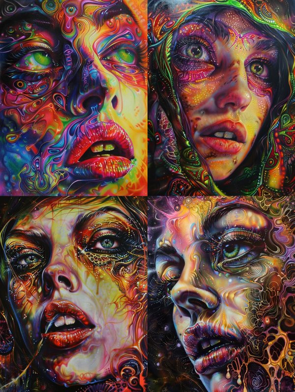 Psychedelic Prism Portrait