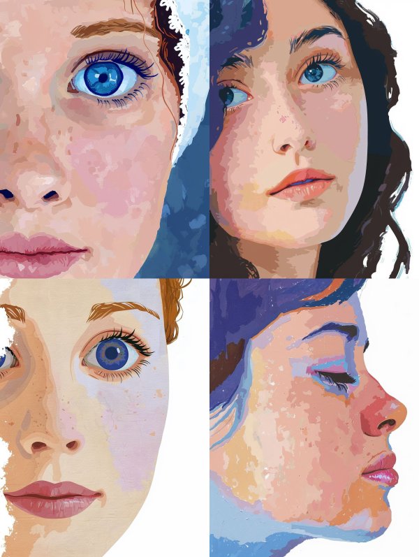 Azure Gaze Artistry