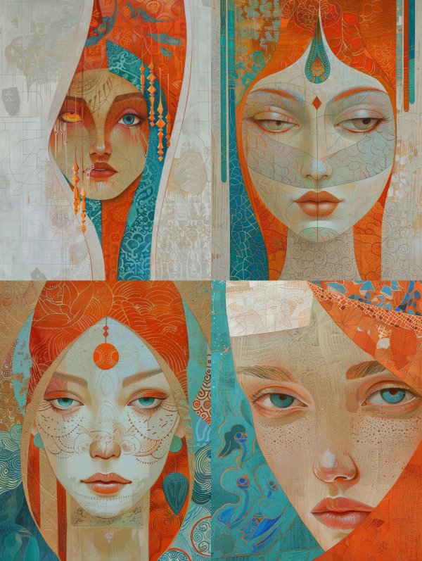 Ethereal Fusion of Ancient Patterns