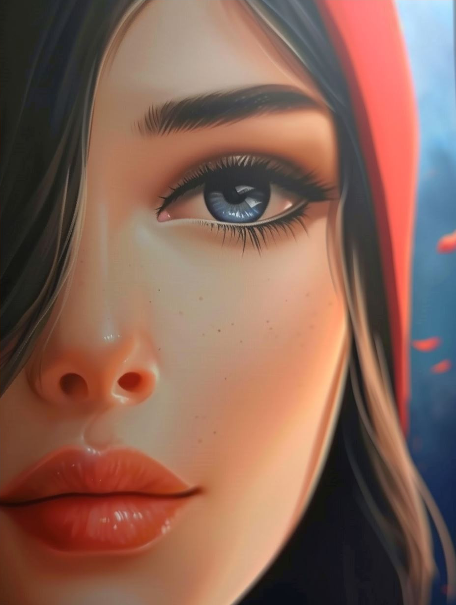Ethereal Anime Portrait in Autumn
