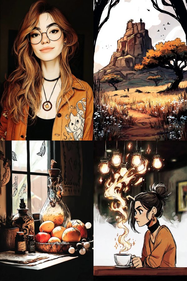 Amber Autumn Illustration
