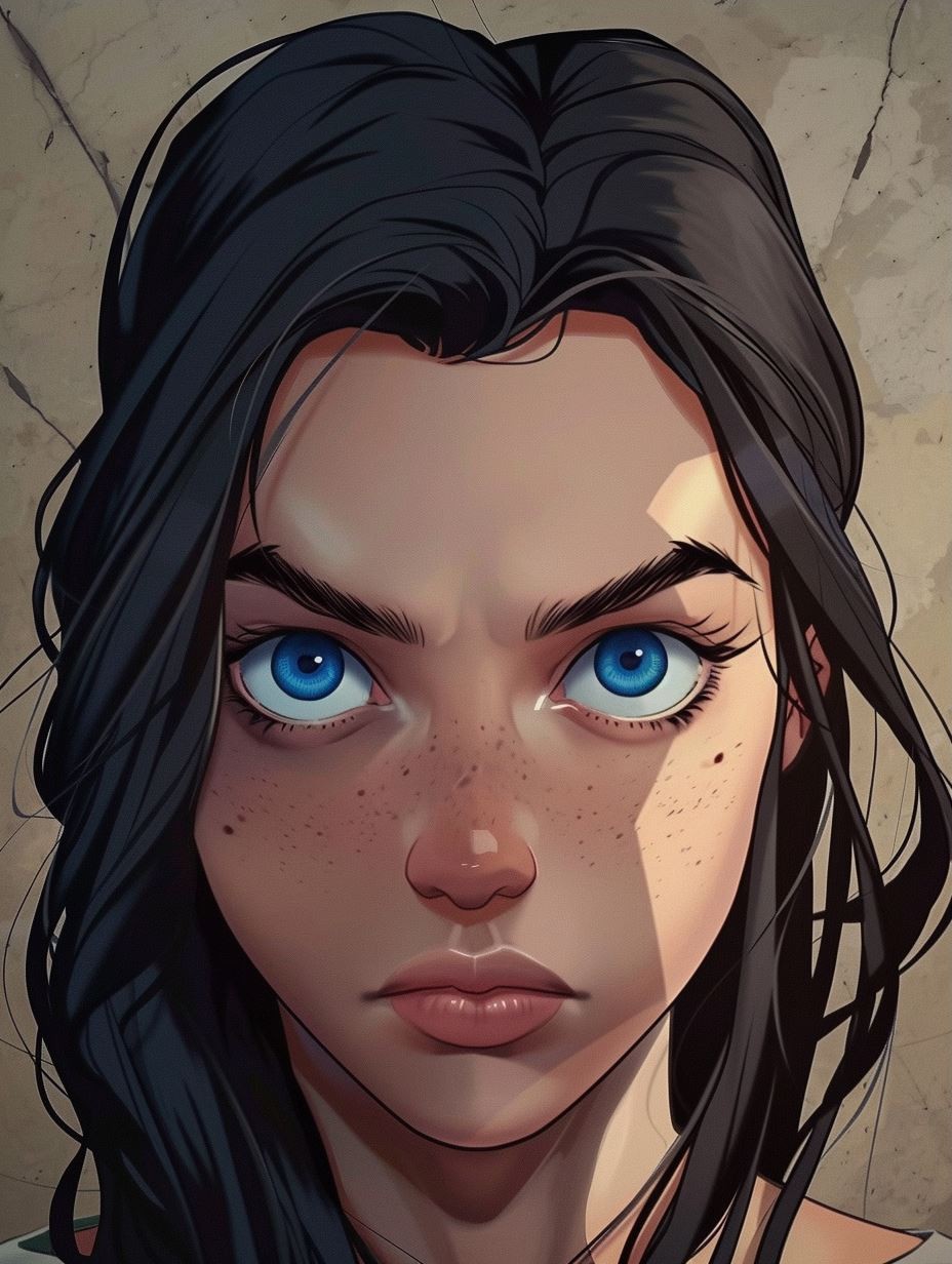 Azure Gaze Digital Art 2
