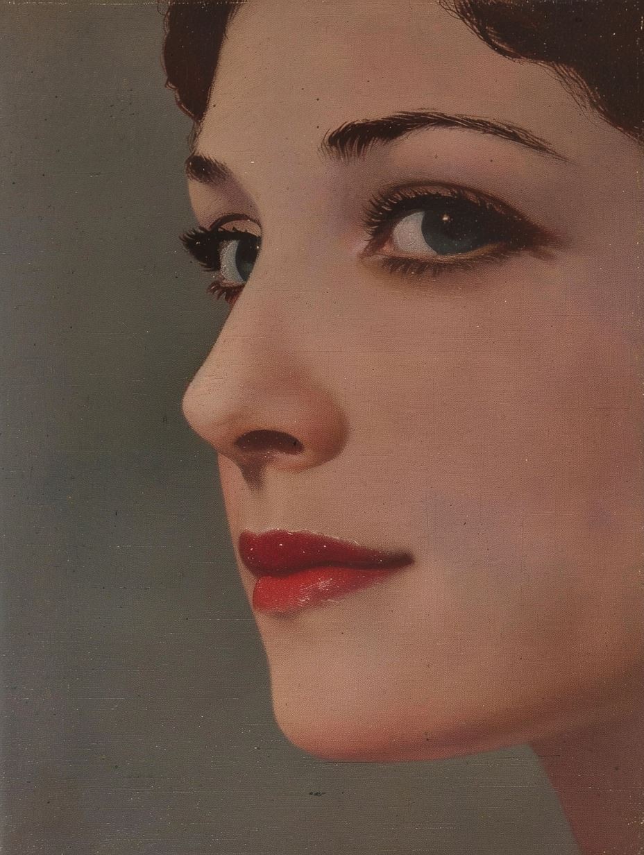 Vintage Mid-Century Glamour Portrait
