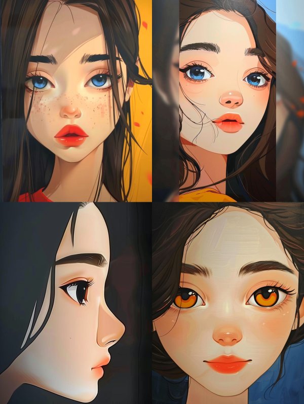 Azure Gaze Anime Portrait
