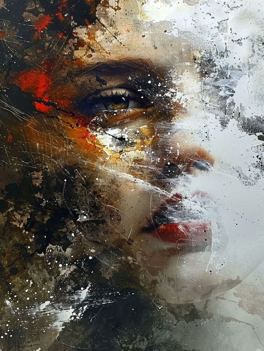 Gritty Ethereal Portrait in Chaos