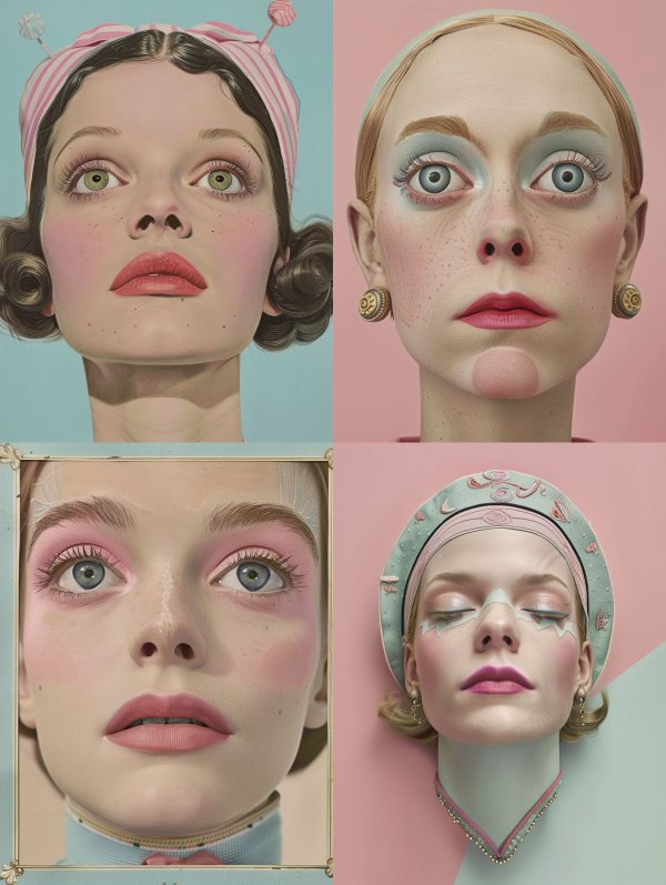 Vintage Pastel Beauty Portraits
