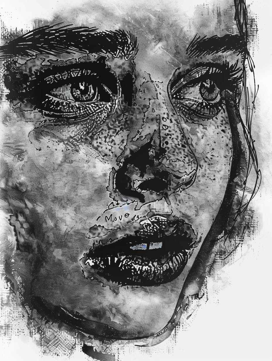 Gritty Charcoal Portrait Study