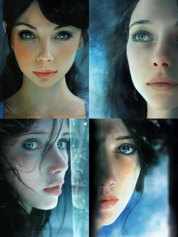 Ethereal Gaze of Azure Eyes