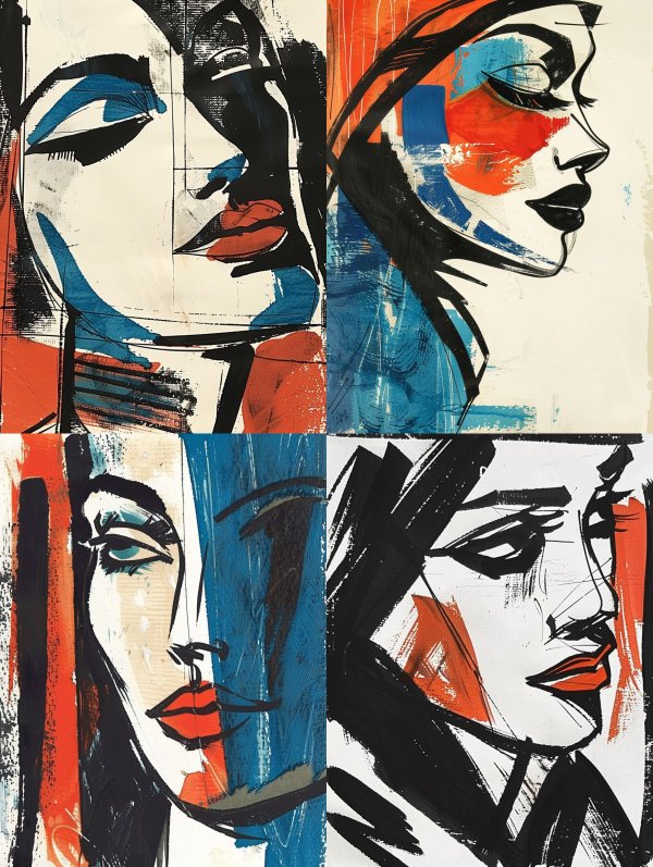 Abstract Expressionist Urban Portrait