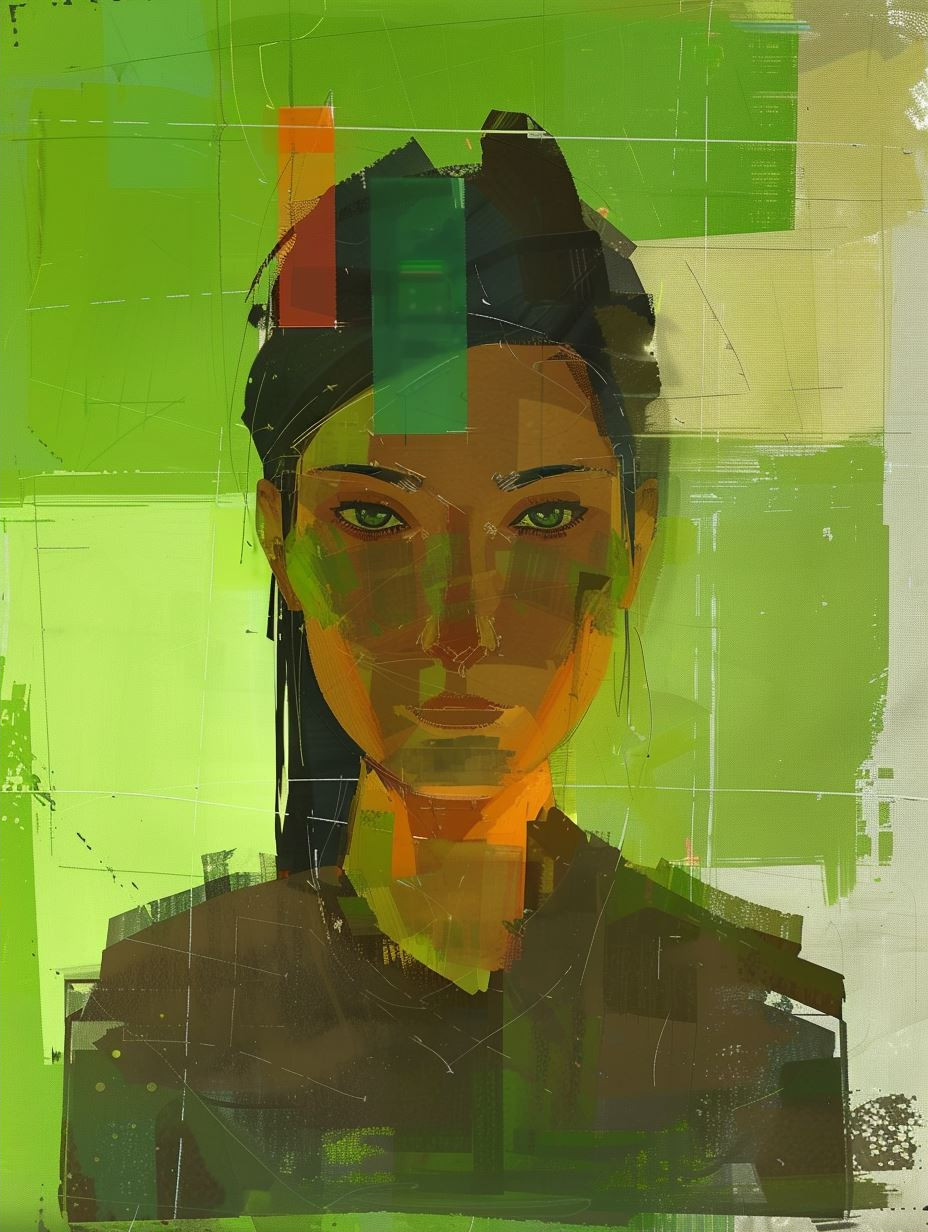 Neon Glitch Portrait