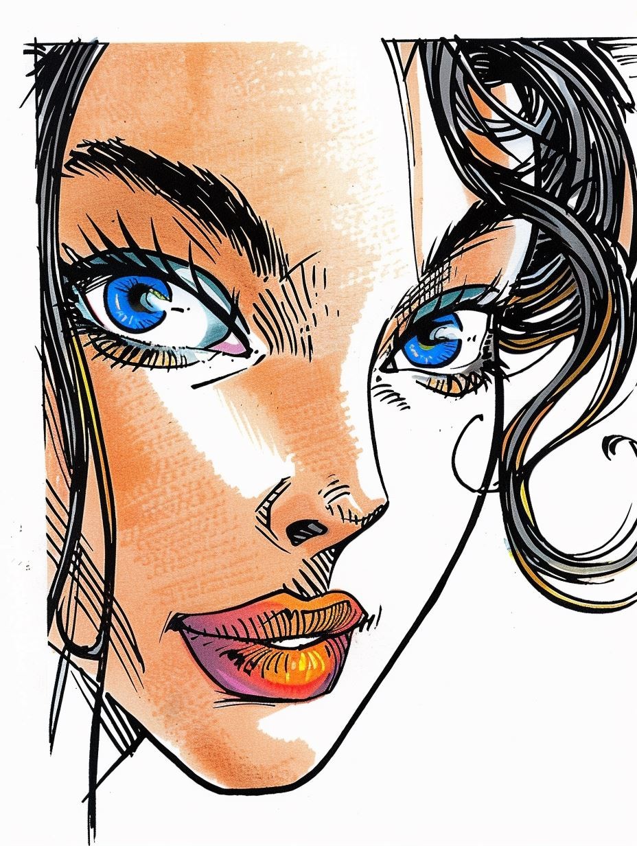 Vibrant Ink Portrait Study