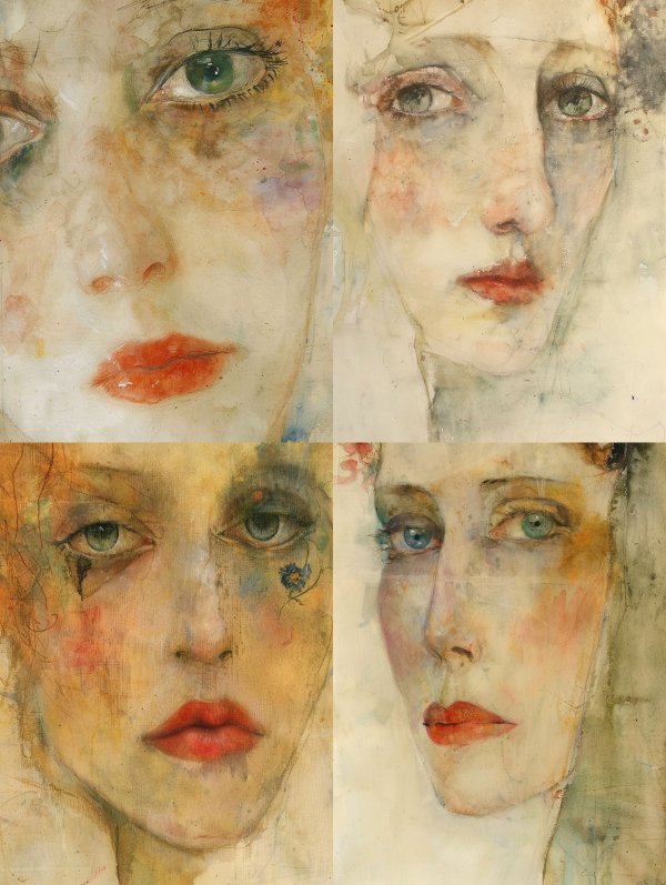 Ethereal Watercolor Gaze