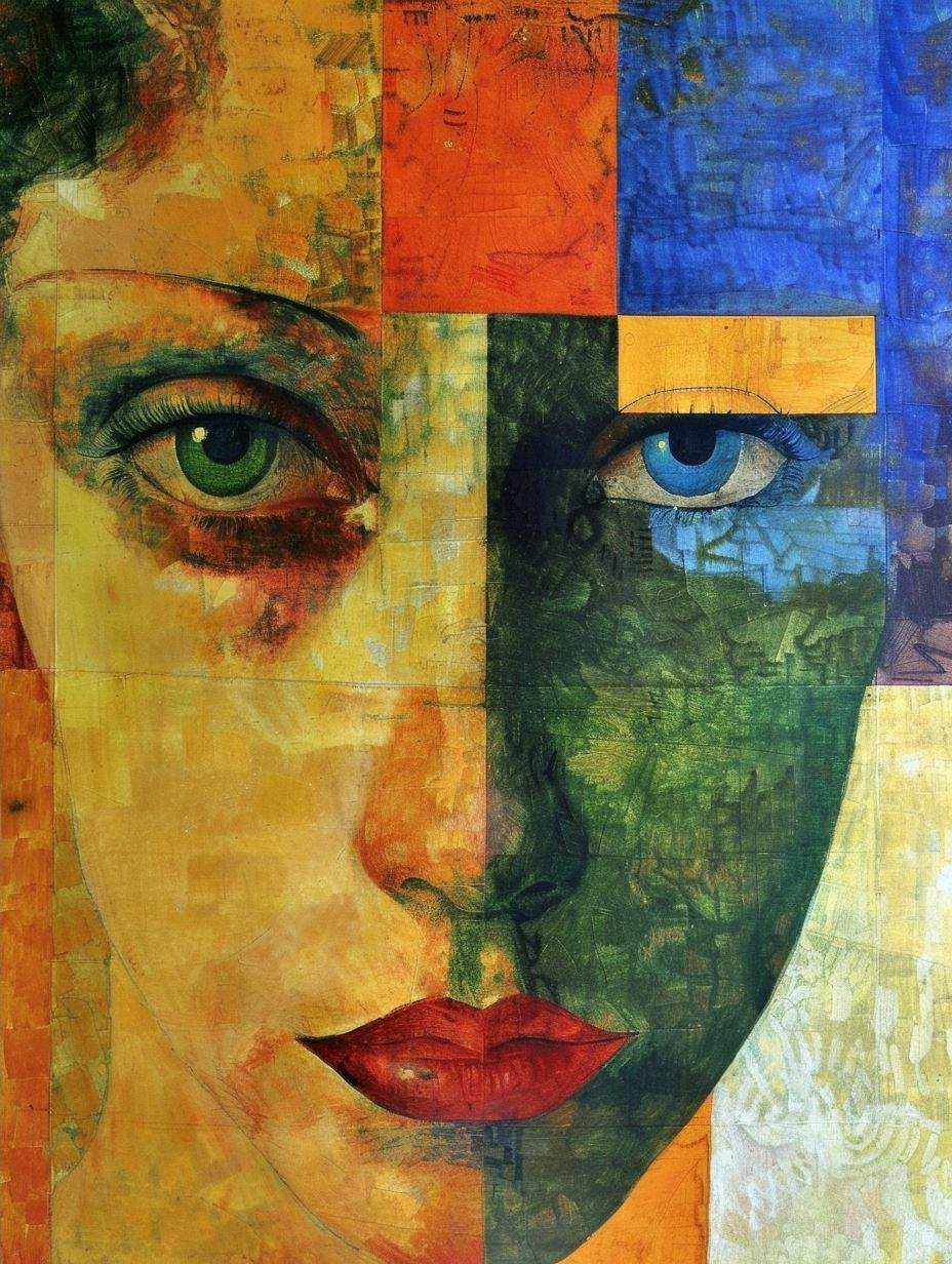 Fragmented Gaze of Golden Hues