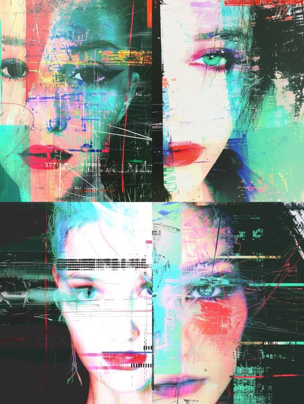Chromatic Glitch Portrait