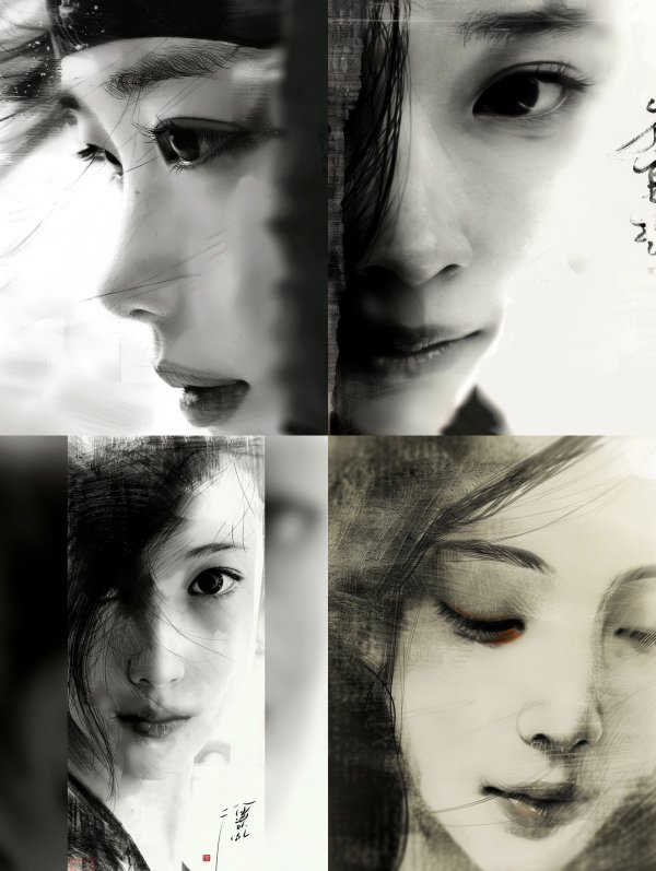 Monochrome Ethereal Gaze