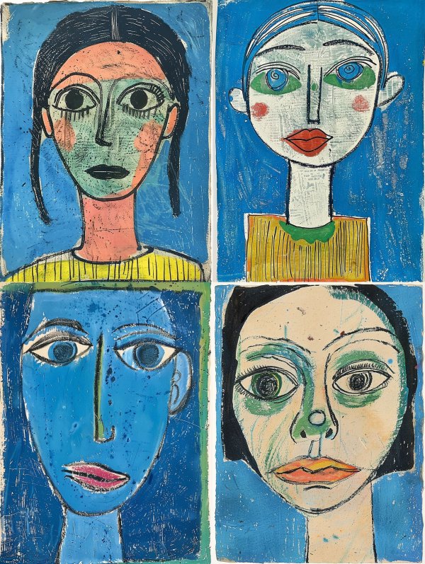 Abstract Expressionist Portrait Study