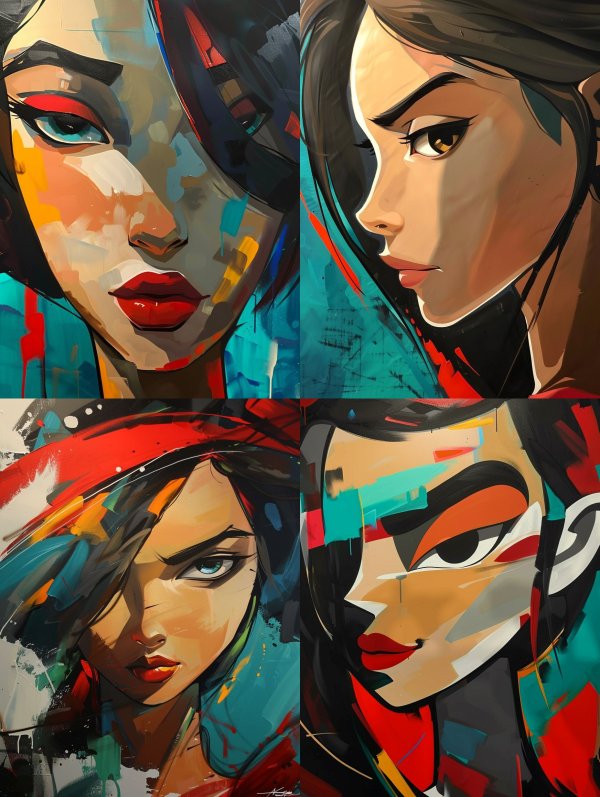 Abstract Prism Portrait Study