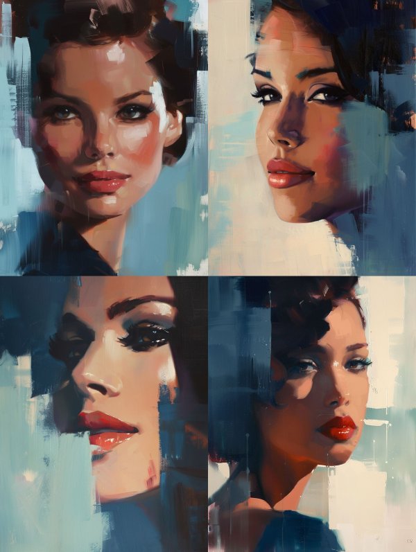 Modern Impressionist Digital Portrait